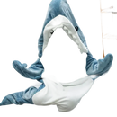 Shark nap blanket in trendy Fintastic Blue Shark Kigurumi cartoon shark sleeping bag