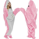 Pink shark sleeping bag costume perfect for cartoon shark sleeping and shark nap blanket fun