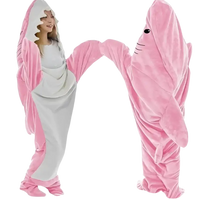 Pink shark sleeping bag costume perfect for cartoon shark sleeping and shark nap blanket fun