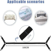 2 PCS Sheet Fastener Fixing Straps Adjustable Cross Elastic Straps Flat Fit Sheet Clips for Mattress Cushions Sofa
