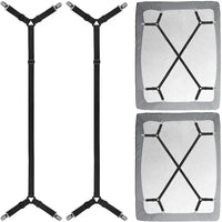 2 PCS Sheet Fastener Fixing Straps Adjustable Cross Elastic Straps Flat Fit Sheet Clips for Mattress Cushions Sofa