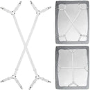 2 PCS Sheet Fastener Fixing Straps Adjustable Cross Elastic Straps Flat Fit Sheet Clips for Mattress Cushions Sofa