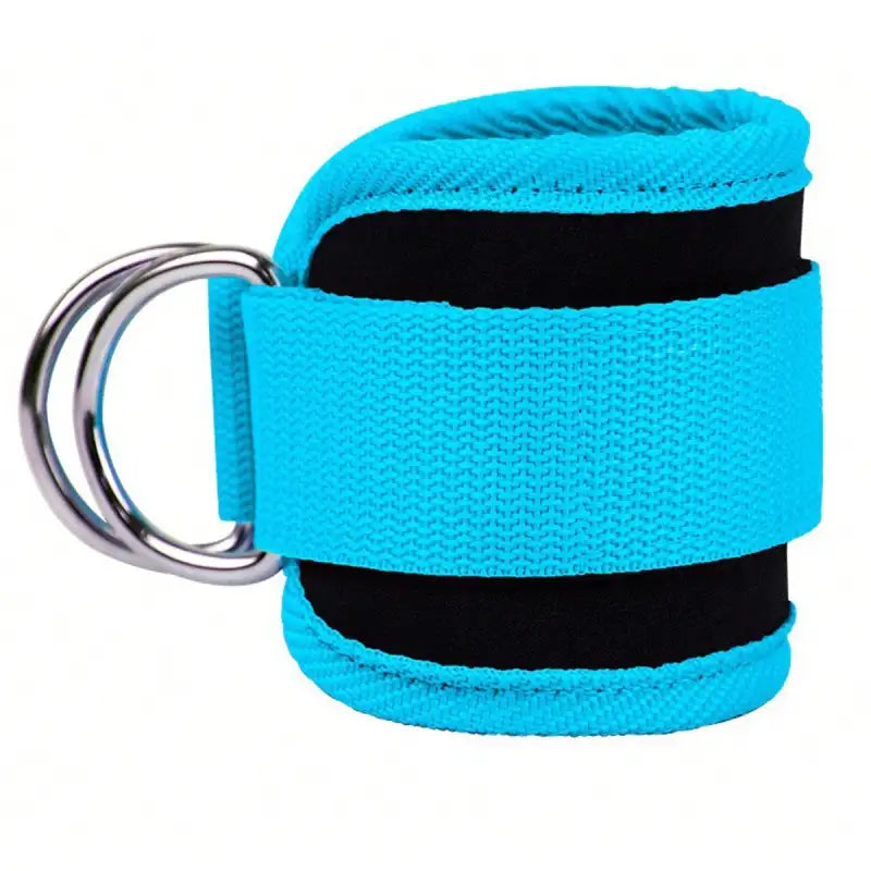 FlexFit Ankle Bands: Resistance & Strength Training - Blue Silver Buckle Net