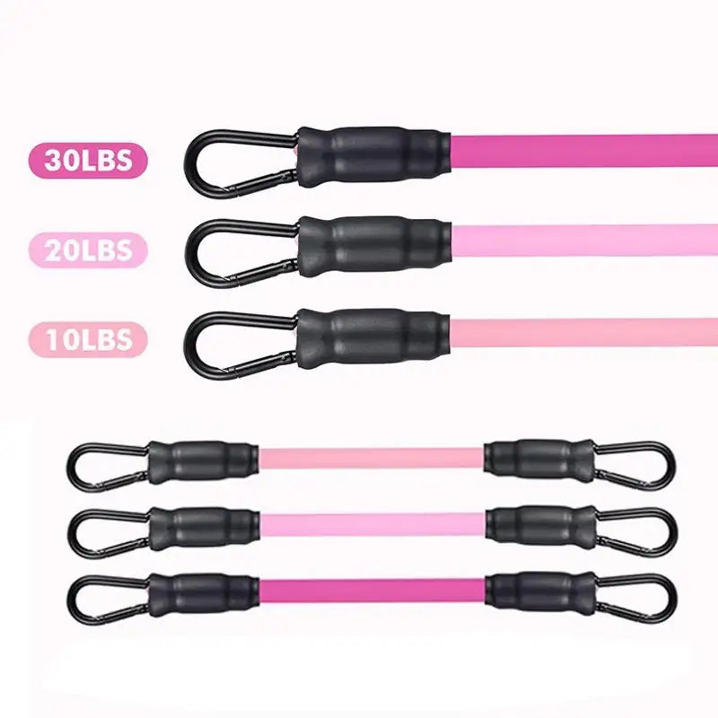 FlexFit Ankle Bands: Resistance & Strength Training - Pink 3 Tubes 10 To 30 Pounds