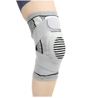 Gray knee brace with straps.