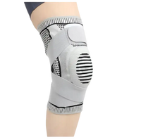 Gray knee brace with straps.