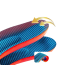 Deep U-shaped firm heel insoles.