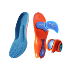 Orange and blue air suspension insoles.