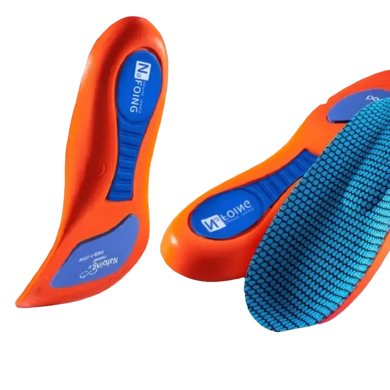 Happy Feet Orange Blue Sports Elasticity Insoles