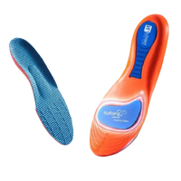 Orange and blue sports insole.