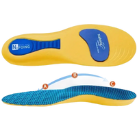 Yellow and blue sports insole.