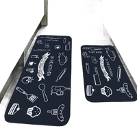 Kitchen-themed floor mats.