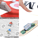 Anti-slip bath mat features.