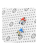 Anti-slip rug with miniature climbers.