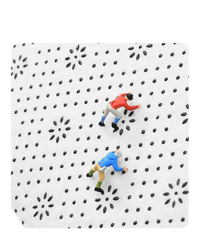 Anti-slip rug with miniature climbers.