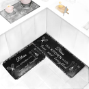 Black kitchen mats.