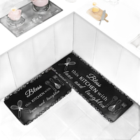 Black kitchen mats.