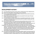 Company development history.