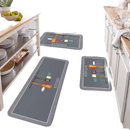 Gray kitchen mats.