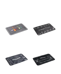 Kitchen floor mats with various designs.