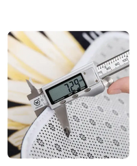 Rug thickness measurement.