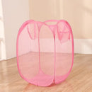 Foldable Color Mesh Clothes Dirty Clothes Basket Household Mesh Dirty Clothes Basket Storage Basket Storage Bucket