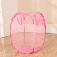 Foldable Color Mesh Clothes Dirty Clothes Basket Household Mesh Dirty Clothes Basket Storage Basket Storage Bucket
