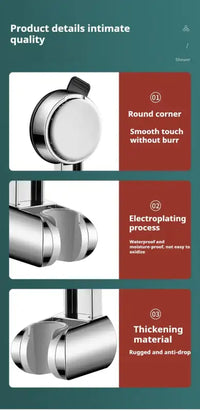 1Pc Universal Shower Head Holder Adjustable Strong Adhesive ABS Shower Brackets Suction Cup Wall Mount Waterproof