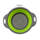 Round Collapsible Colander Silicone Kitchen Fruit Vegetable Washing Basket Strainer Foldable Drainer Kitchen Gadgets