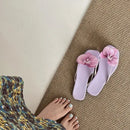 Summer Women Flower Flip Flop Fashion Clip Toe Flats Slide Ladies Casual Soft Sole Beach Slippers