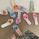 Summer Women Flower Flip Flop Fashion Clip Toe Flats Slide Ladies Casual Soft Sole Beach Slippers