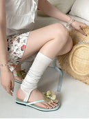 Summer Women Flower Flip Flop Fashion Clip Toe Flats Slide Ladies Casual Soft Sole Beach Slippers