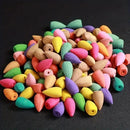Backflow Incense Cones Mixed Flavor Natural Incense Floral Lavender Sandalwood Aloes - 100PCS