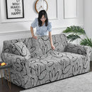 1pc Flower Printed Elastic Sofa Cover Antidirty Spandex Sofa Cover Furniture Protector for Bedroom Office Living Room
