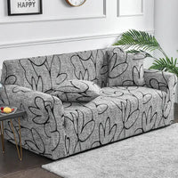 1pc Flower Printed Elastic Sofa Cover Antidirty Spandex Sofa Cover Furniture Protector for Bedroom Office Living Room