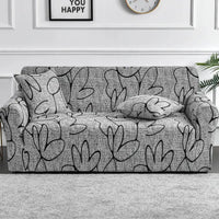 1pc Flower Printed Elastic Sofa Cover Antidirty Spandex Sofa Cover Furniture Protector for Bedroom Office Living Room