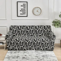 1pc Flower Printed Elastic Sofa Cover Antidirty Spandex Sofa Cover Furniture Protector for Bedroom Office Living Room