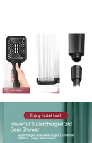 Black shower head.