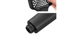 Black shower head connector.