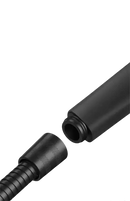 Black shower hose connection.