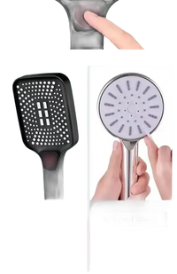 Shower head comparison.