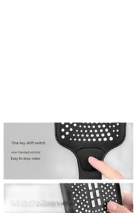 Shower head with one-handed control.