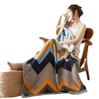 Zigzag patterned blanket.