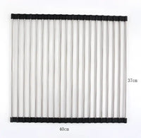 Foldable Stainless Steel Kitchen Sink Rack - Black / 20 S