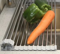 Foldable Stainless Steel Kitchen Sink Rack - Silver / 20 L