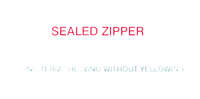 Sealed zipper, long-term shelving.