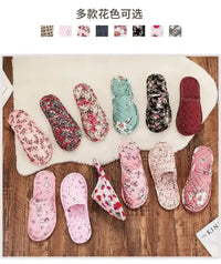 Couple’s Four Seasons Home Indoor Silent and Mute Pure Cotton Fabric Sole Soft Sole Non Harmful Solid Wood Floor