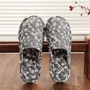 Couple’s Four Seasons Home Indoor Silent and Mute Pure Cotton Fabric Sole Soft Sole Non Harmful Solid Wood Floor