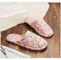 Couple’s Four Seasons Home Indoor Silent and Mute Pure Cotton Fabric Sole Soft Sole Non Harmful Solid Wood Floor