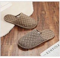Couple’s Four Seasons Home Indoor Silent and Mute Pure Cotton Fabric Sole Soft Sole Non Harmful Solid Wood Floor